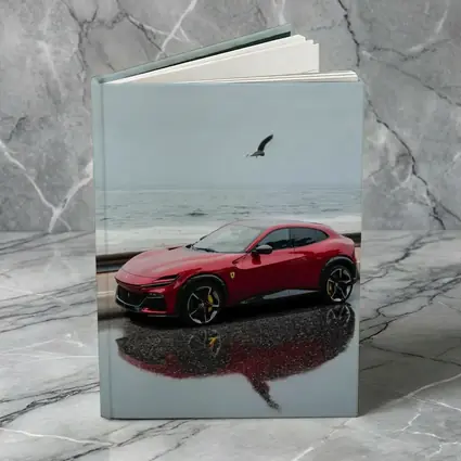 Ferrari Purosangue Red Wet Coastal Road