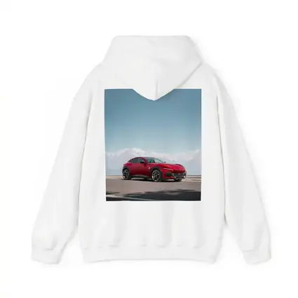 Ferrari Purosangue Red Snow Capped Mountains