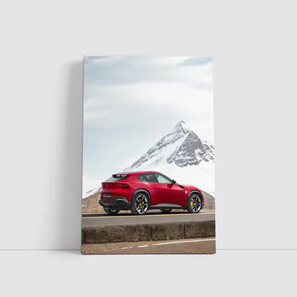 Ferrari Purosangue Red SUV Mountain Road