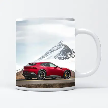 Ferrari Purosangue Red SUV Mountain Road