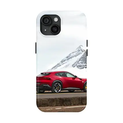 Ferrari Purosangue Red SUV Mountain Road