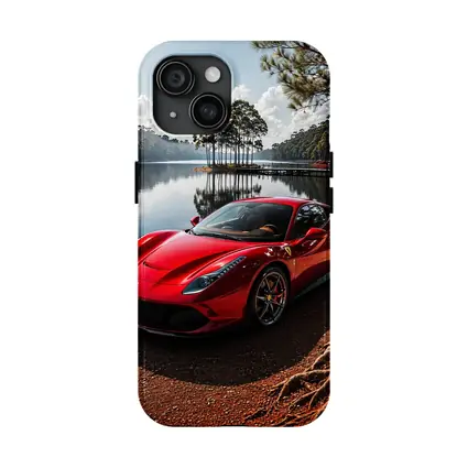 Ferrari 488 GTB Red Lakeside Forest