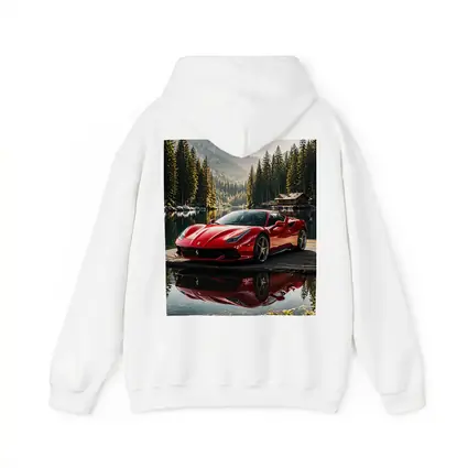 Ferrari F8 Red Sports Car Mountain Lake