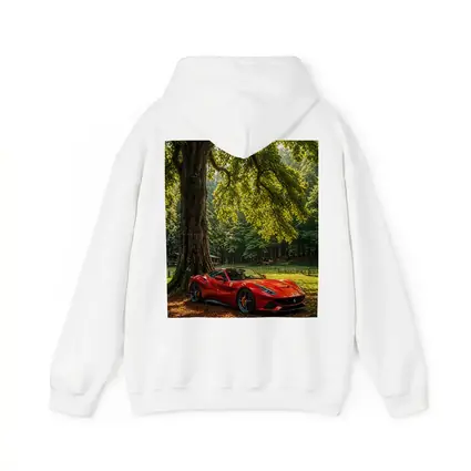 Ferrari Roma Red Sports Car Forest Setting