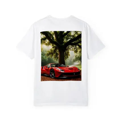 Ferrari Roma Red Supercar Forest Road