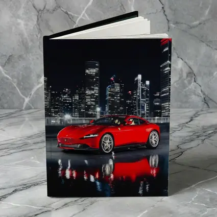 Ferrari Roma Red Car City Night