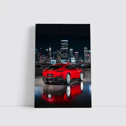 Ferrari Roma Red Car City Night