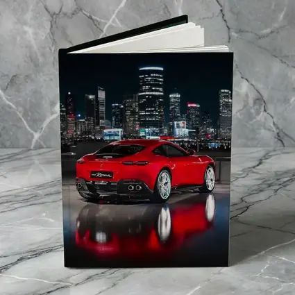 Ferrari Roma Red Car City Night