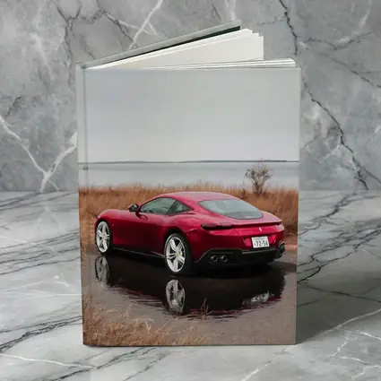 Ferrari Roma Red Coupe Lake Setting