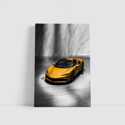 Ferrari SF90 Spider Yellow Marble Studio
