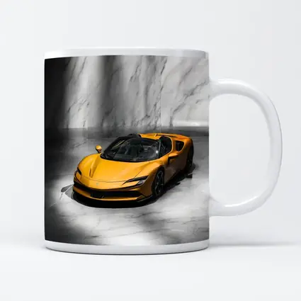 Ferrari SF90 Spider Yellow Marble Studio