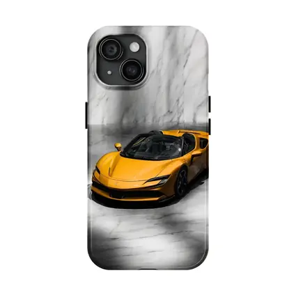 Ferrari SF90 Spider Yellow Marble Studio