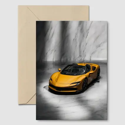 Ferrari SF90 Spider Yellow Marble Studio