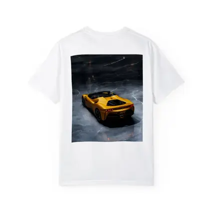 Ferrari SF90 Spider Yellow on Marble Floor