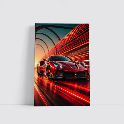 Ferrari SF90 Stradale Red Speed Abstract
