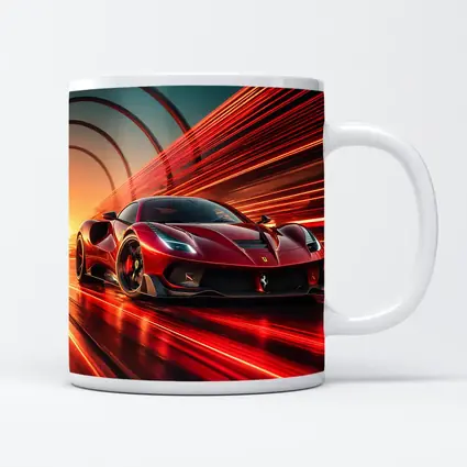 Ferrari SF90 Stradale Red Speed Abstract
