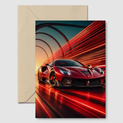 Ferrari SF90 Stradale Red Speed Abstract