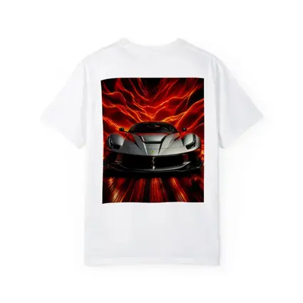 Ferrari LaFerrari Silver Fiery Red Background