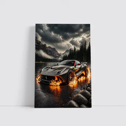 Ferrari F12 On Fire Mountain Lake