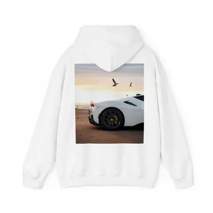 Ferrari SF90 Stradale White Beach Sunset