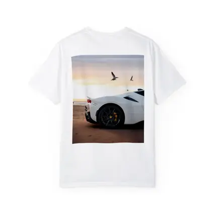 Ferrari SF90 Stradale White Beach Sunset