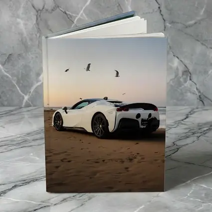 Ferrari SF90 Stradale White Beach Sunset