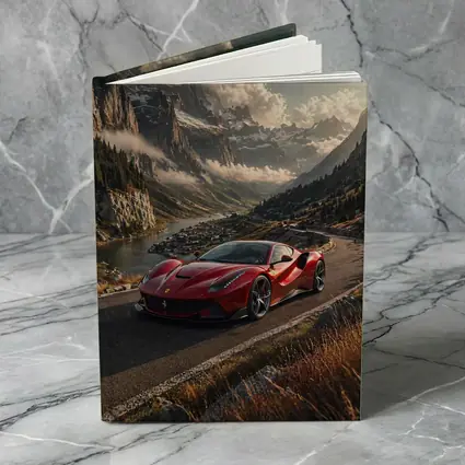 Ferrari F8 Tributo Red Alpine Mountain Road