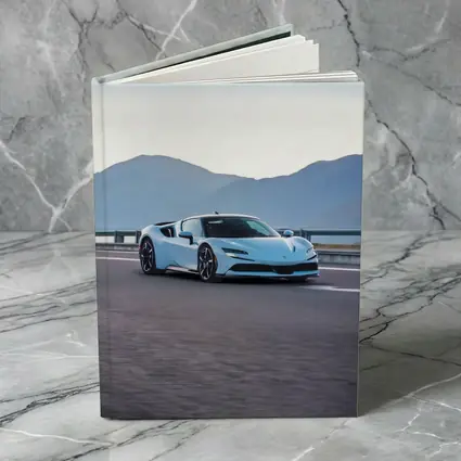 Ferrari SF90 Stradale Light Blue Mountain Road