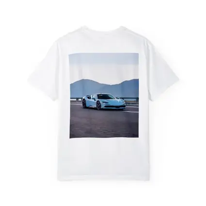 Ferrari SF90 Stradale Light Blue Mountain Road