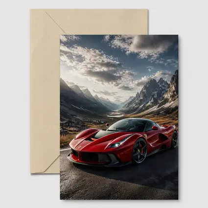 Ferrari LaFerrari Red Supercar Mountain Road