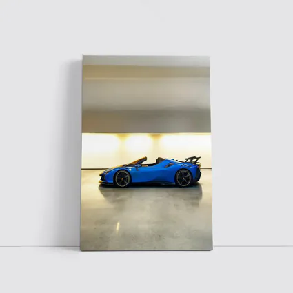 Ferrari SF90 Spider Blue Indoor Garage