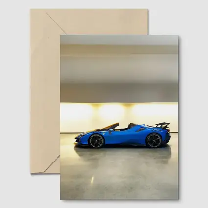 Ferrari SF90 Spider Blue Indoor Garage