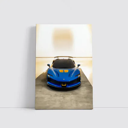 Ferrari SF90 XX Blue Supercar Studio