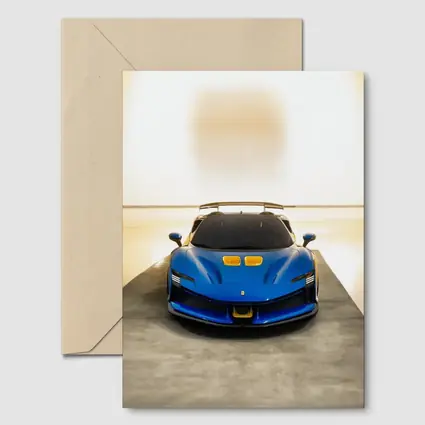 Ferrari SF90 XX Blue Supercar Studio