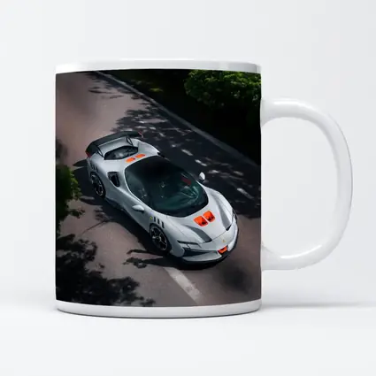Ferrari SF90 Stradale White Orange Road
