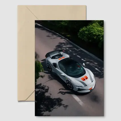 Ferrari SF90 Stradale White Orange Road
