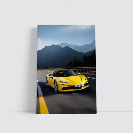 Ferrari SF90 Stradale Yellow Mountain Road