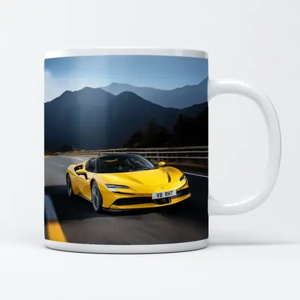 Ferrari SF90 Stradale Yellow Mountain Road