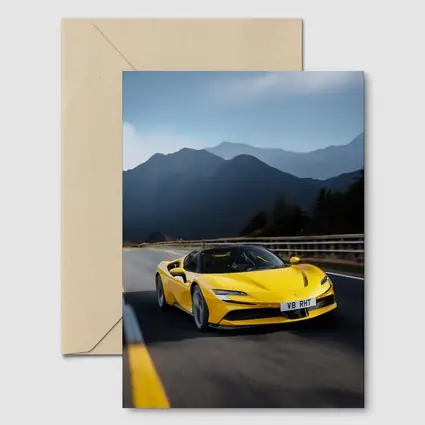 Ferrari SF90 Stradale Yellow Mountain Road