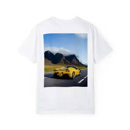 Yellow Ferrari SF90 Spider Mountain Road