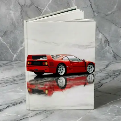 Ferrari F40 Red Marble Surface Reflection