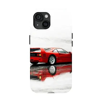 Ferrari F40 Red Marble Surface Reflection