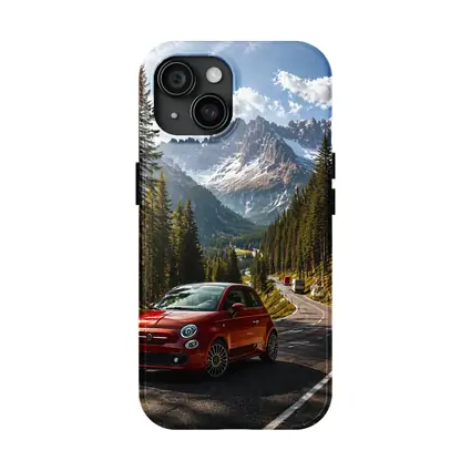 Fiat 500 Red Mountain Alpine Road Drive