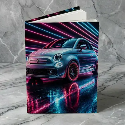 Fiat 500 Neon Lights Night Drive