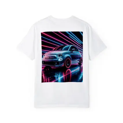 Fiat 500 Neon Lights Night Drive