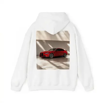 BMW M3 Red Sedan Indoor Garage Setting