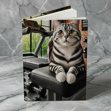 American Shorthair Cat Sitting in Gym