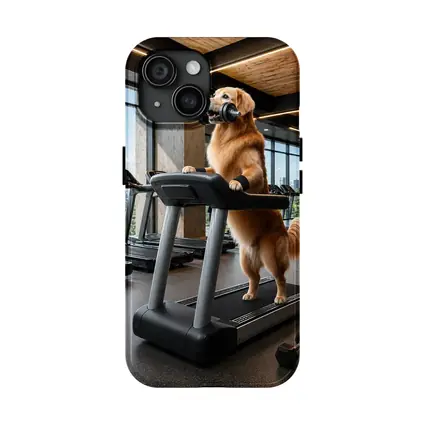 Golden Retriever Working Out In Gym