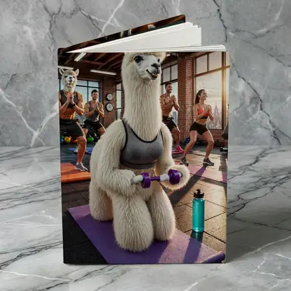 Llama Lifting Weights In Fitness Gym