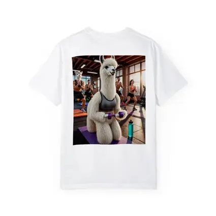 Llama Lifting Weights In Fitness Gym